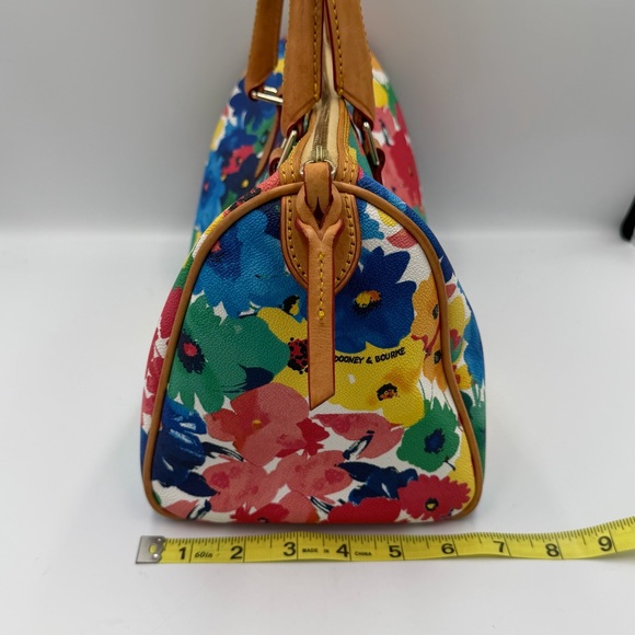 Dooney & Bourke Somerset WaterColor Multicolor Floral Printed Barrel Purse Bag - Picture 15 of 16